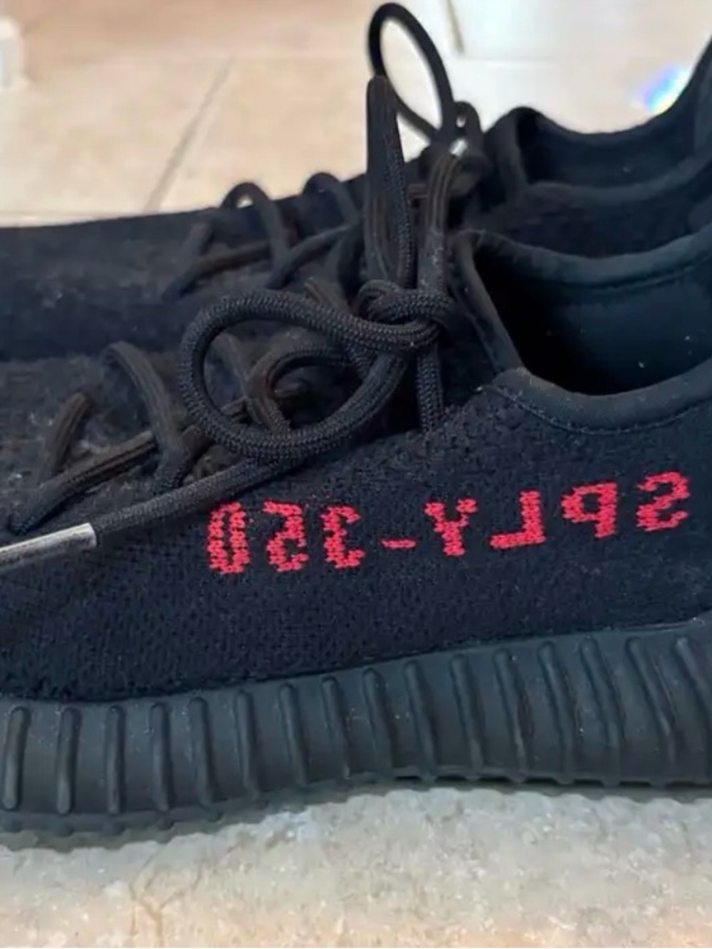 Yeezy Boost 350 V2 Black with Red Stripe